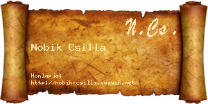 Nobik Csilla névjegykártya